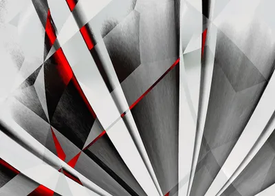 Wandkunst: Abstractum in rood en grijs