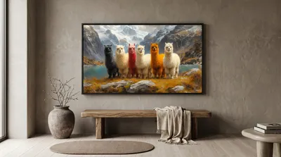 Interieurvoorbeeld: Alpaca boyband met humor