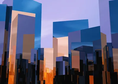 Wandkunst: Metropoolarchitectuur in kleur