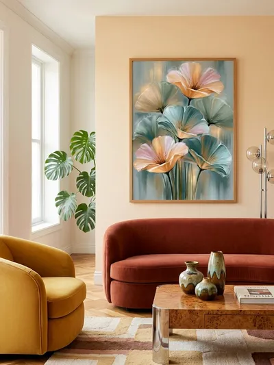 Interieurvoorbeeld: Aura van stilte: florale poëzie