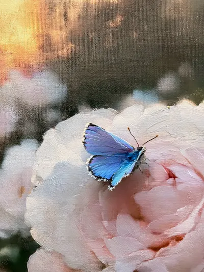 Wandkunst: Blauw ogenblik