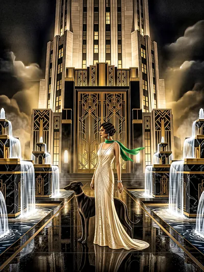 Wandkunst: Gatsby-glamour en mysterie bij de Art Deco-fontein