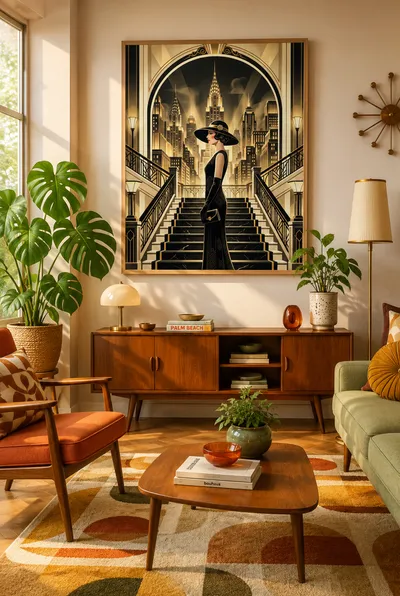 Interieurvoorbeeld: Jazz Age-elegantie voor de skyline van New York