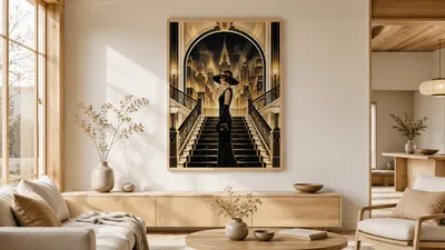 Interieurvoorbeeld: Jazz Age-elegantie voor de skyline van New York