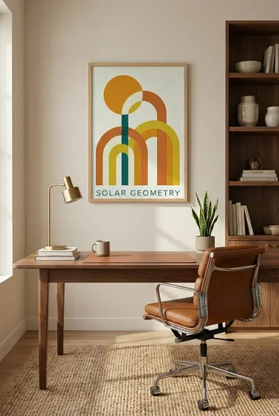 Interieurvoorbeeld: Retro zonnegeometrie