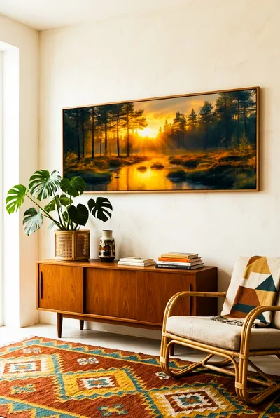Interieurvoorbeeld: Zonsopgang: het ontwaken van de natuur
