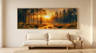 Interieurvoorbeeld: Zonsopgang: het ontwaken van de natuur