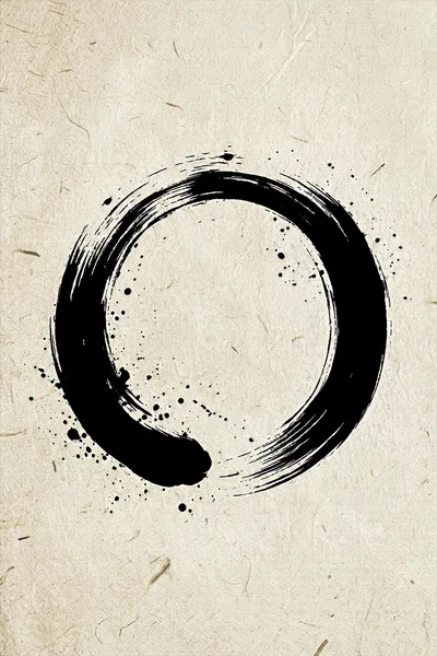 Wandkunst: Zen ensō-cirkel